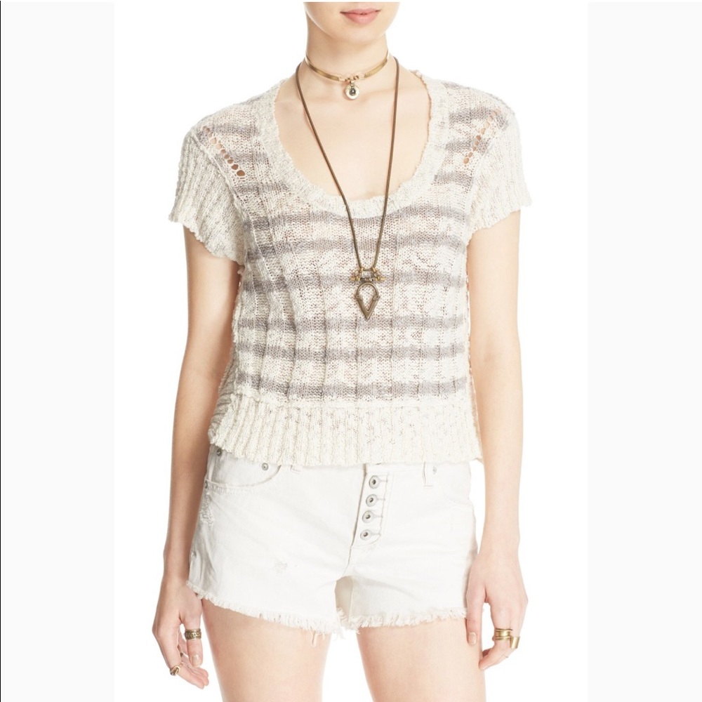Free People | Rib Knit sweater tee size XS - Picture 1 of 6